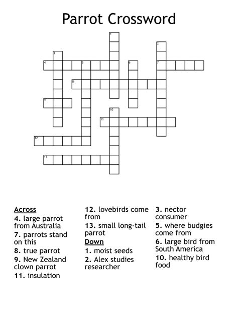 parotting|parroting crossword.